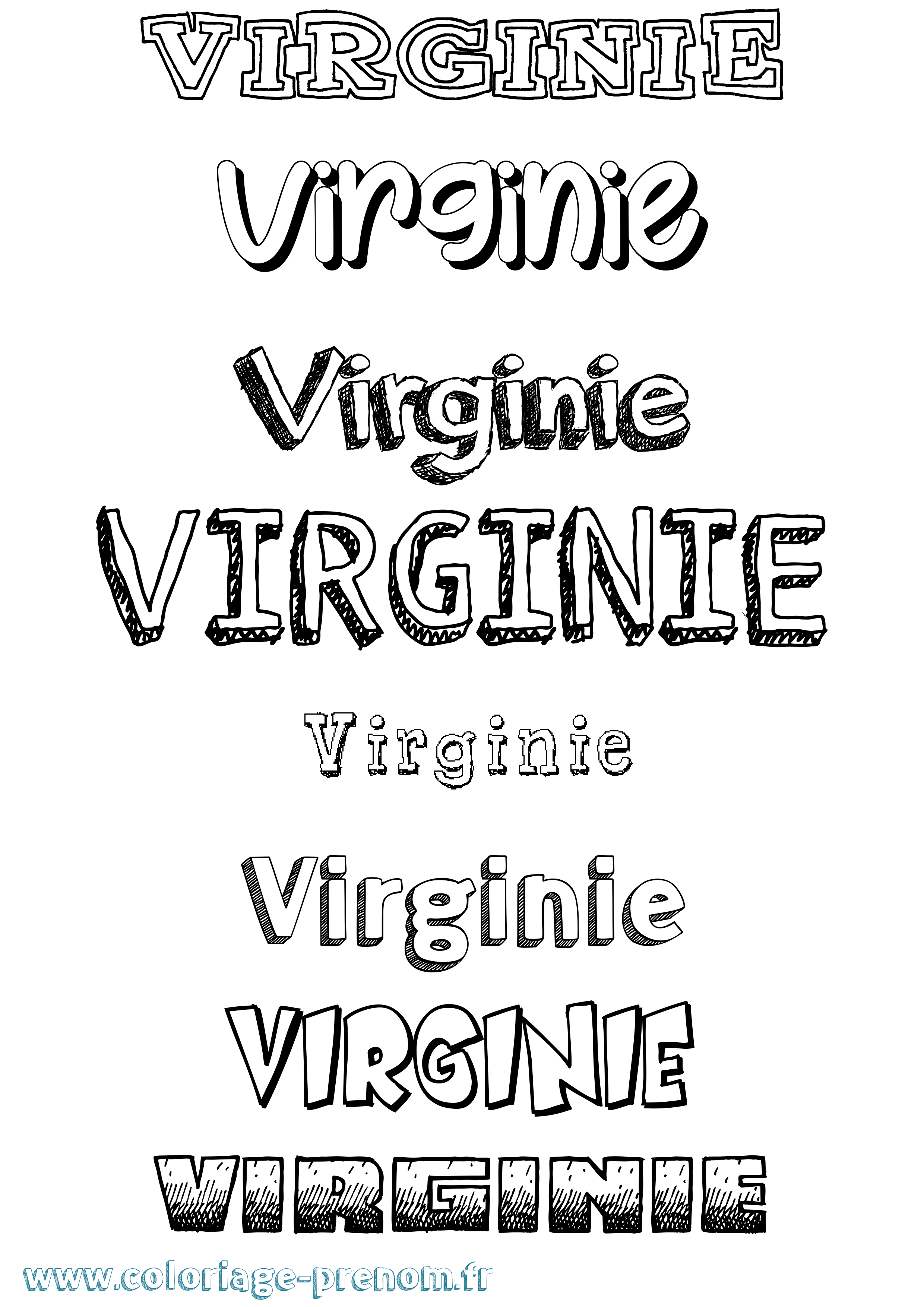 Coloriage Virginie Coloriage prénom Virginie