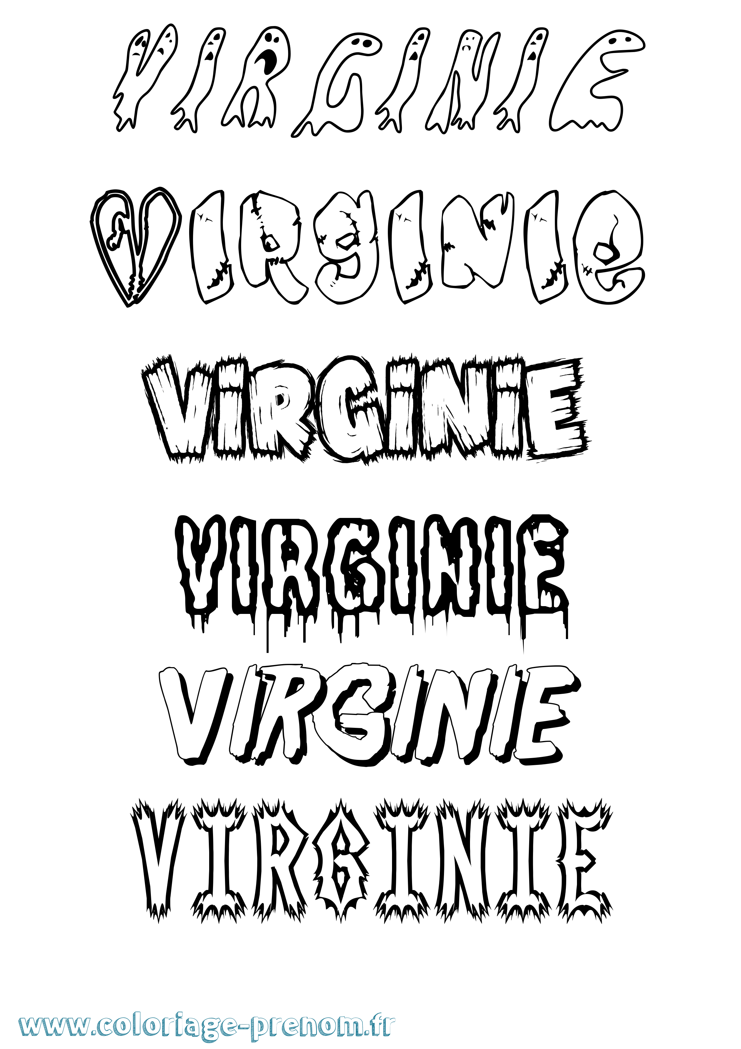 Coloriage Virginie Coloriage prénom Virginie