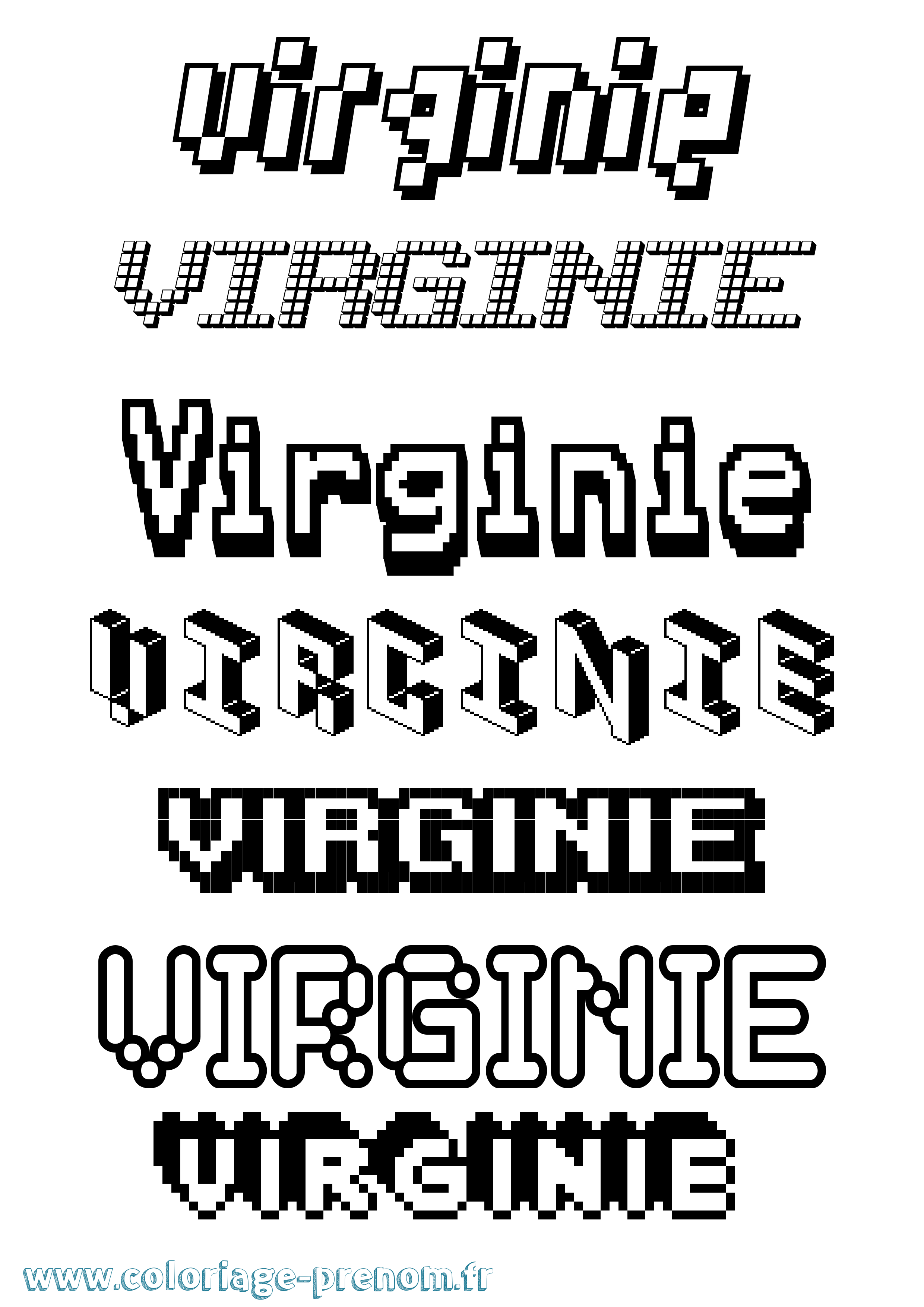 Coloriage Virginie Coloriage prénom Virginie