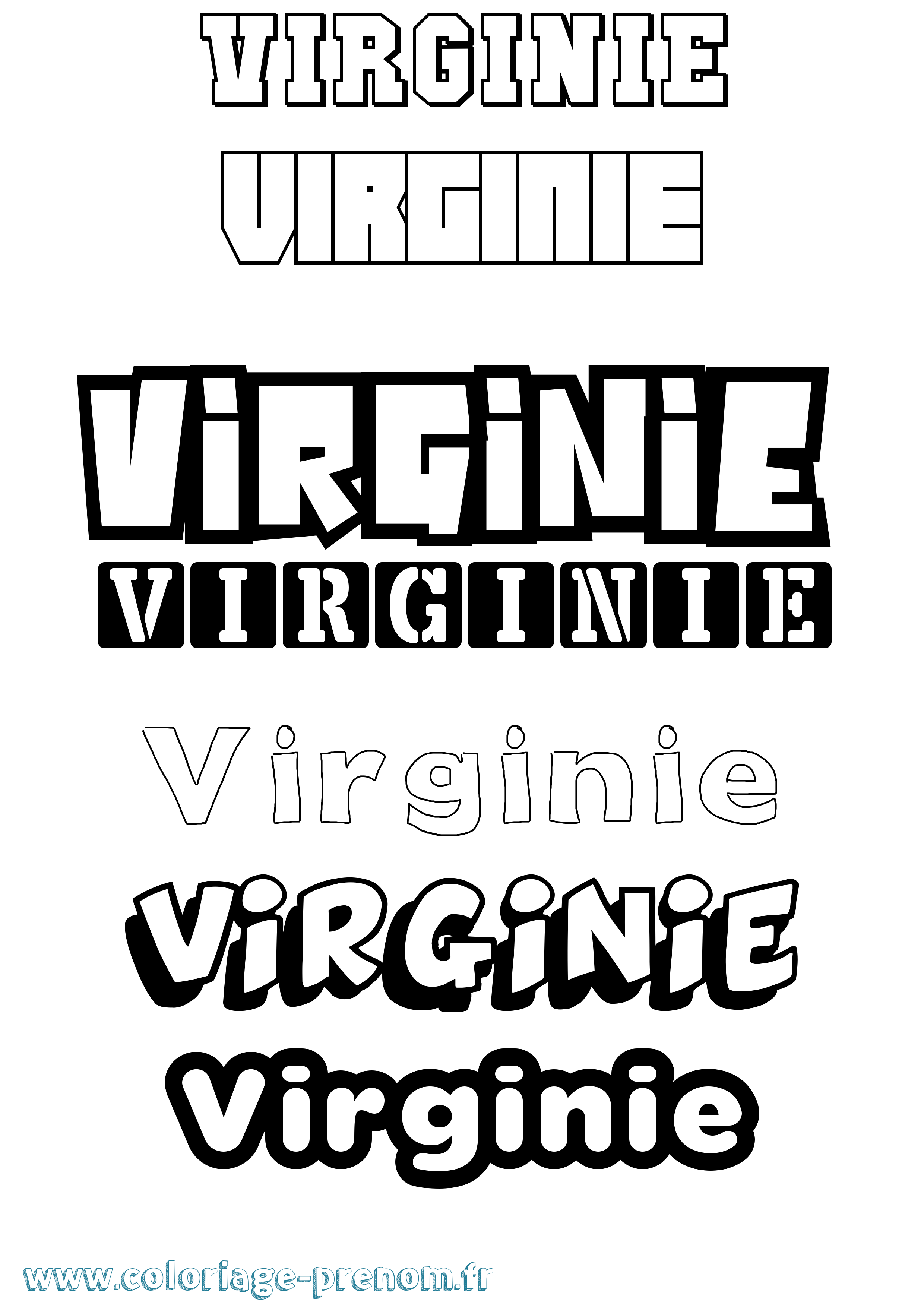 Coloriage Virginie Coloriage prénom Virginie