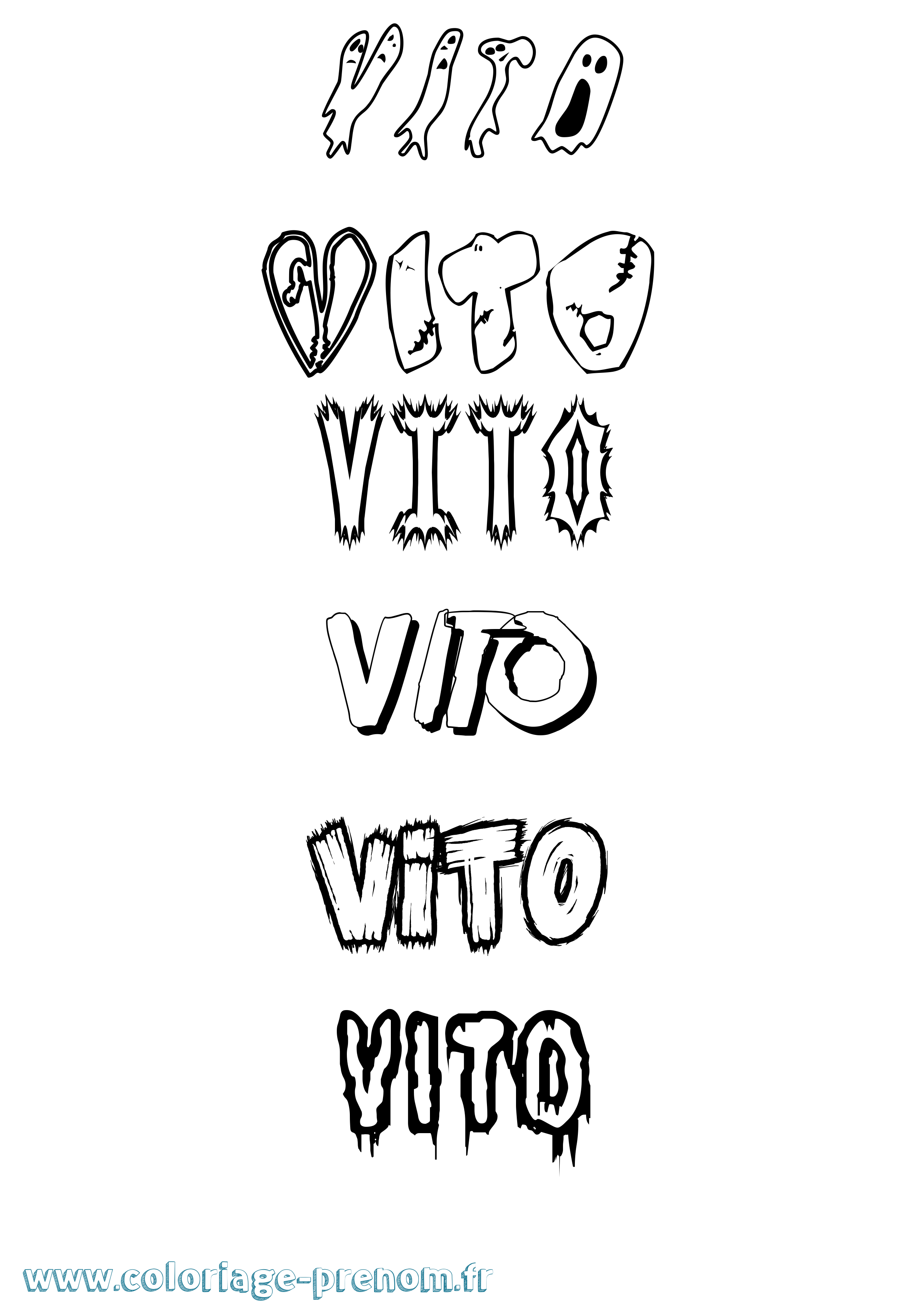 Coloriage Vito Frisson Coloriage prénom Vito Frisson