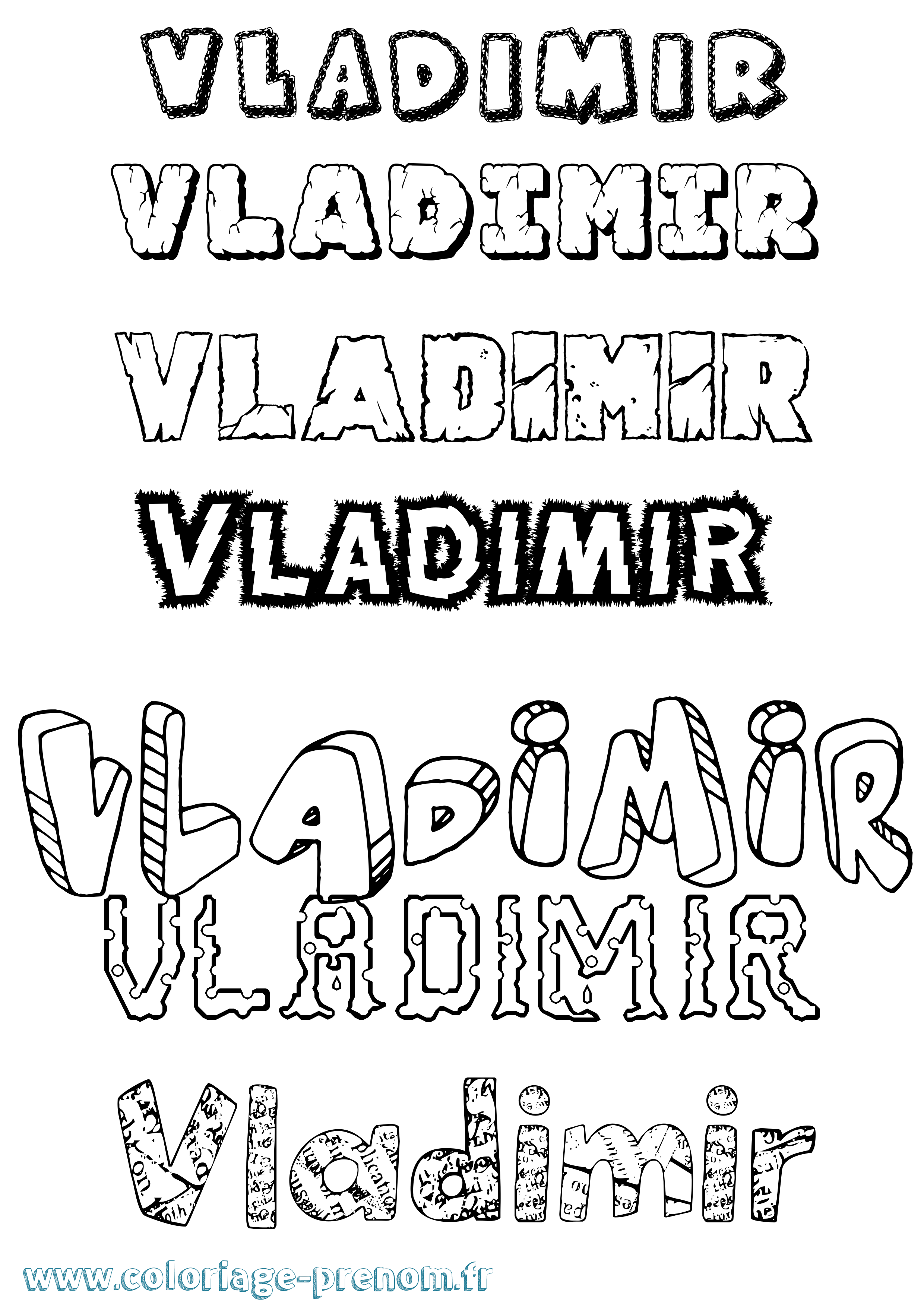 Coloriage prénom Vladimir