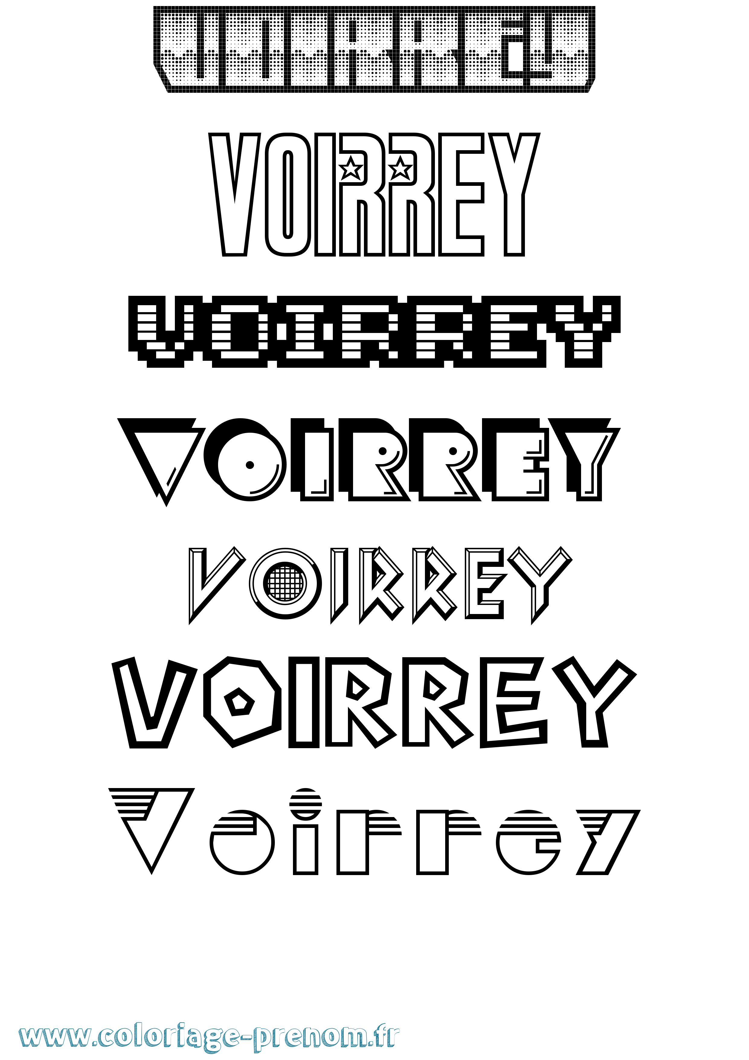 Coloriage Voirrey Jeux Vidéos Coloriage prénom Voirrey Jeux Vidéos