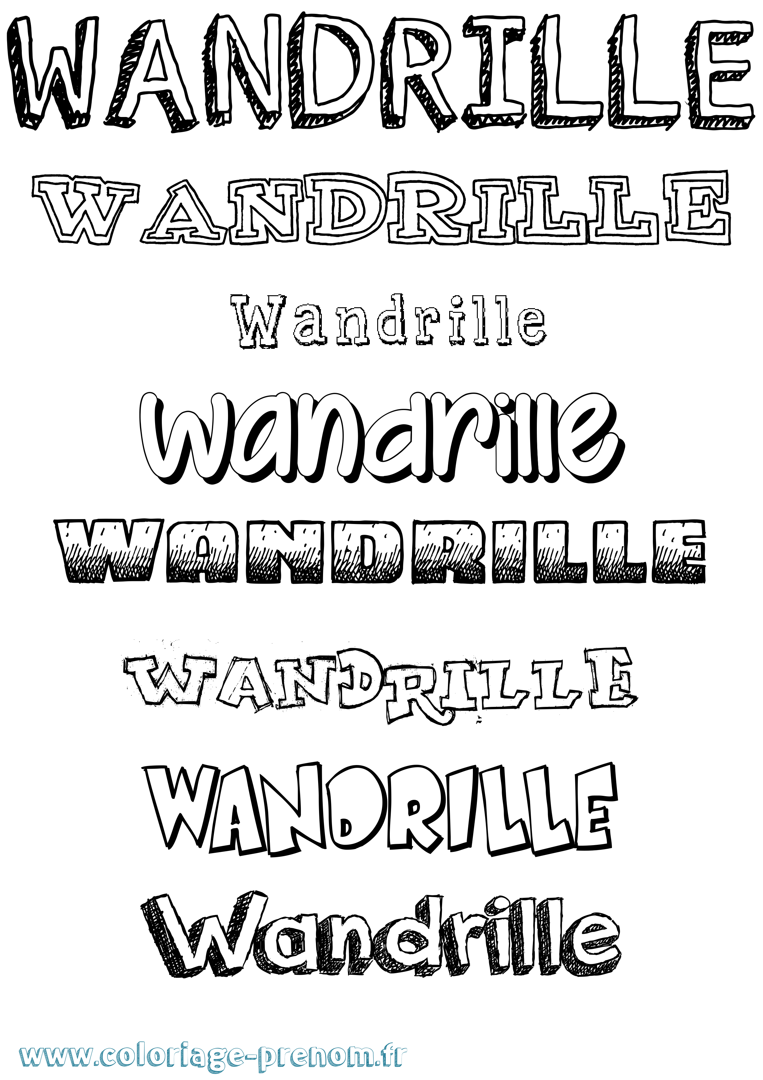Coloriage prénom Wandrille