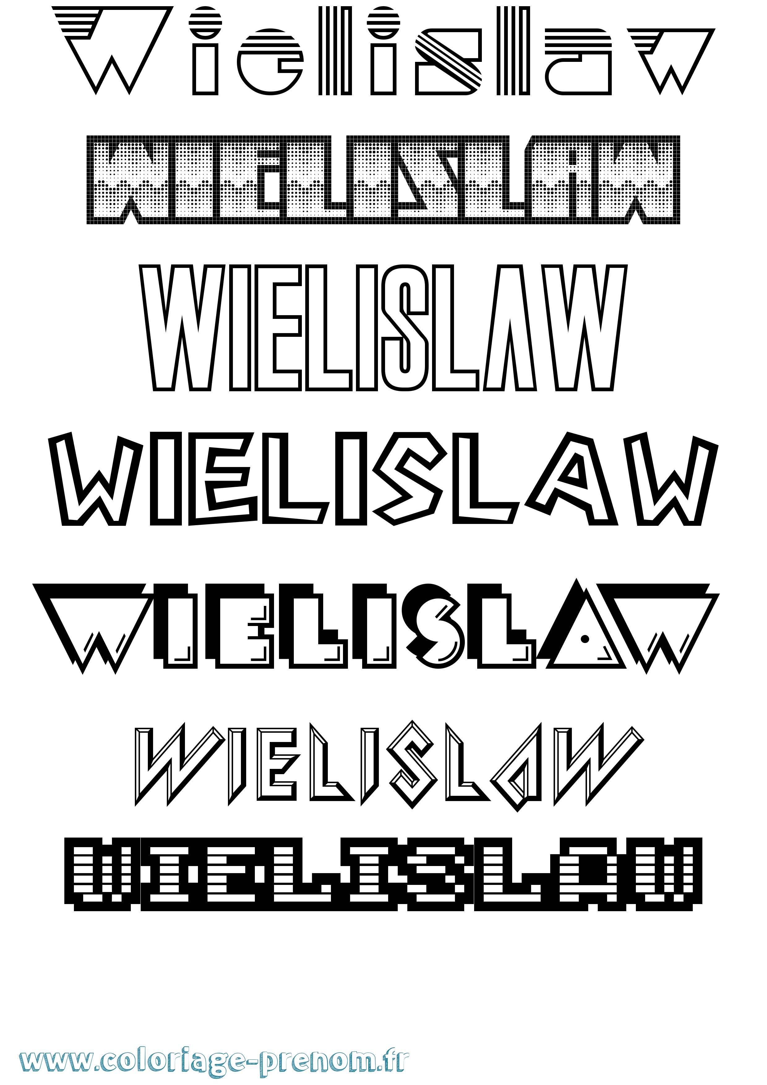 Coloriage Wielislaw Jeux Vidéos Coloriage prénom Wielislaw Jeux Vidéos