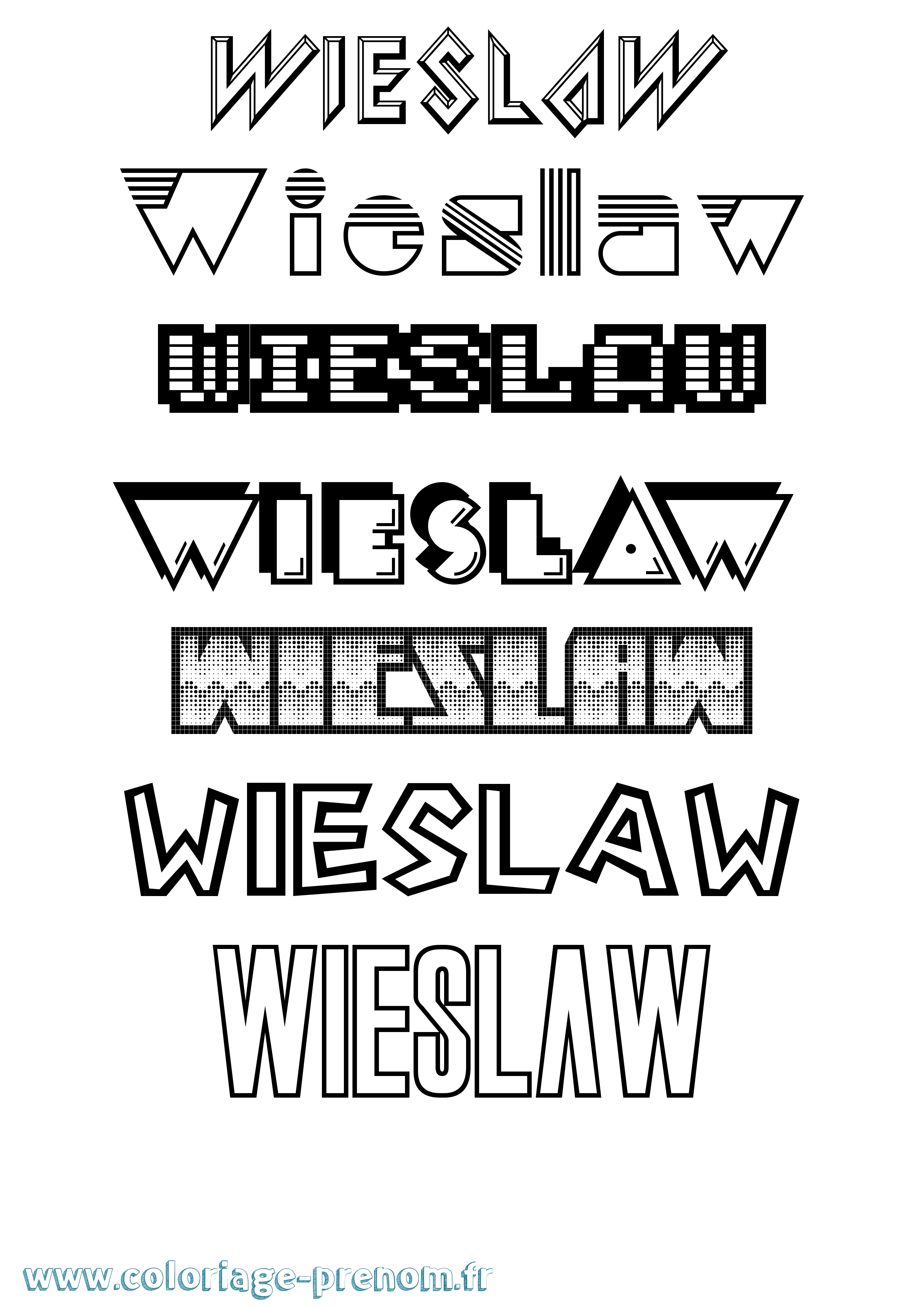 Coloriage Wieslaw Jeux Vidéos Coloriage prénom Wieslaw Jeux Vidéos