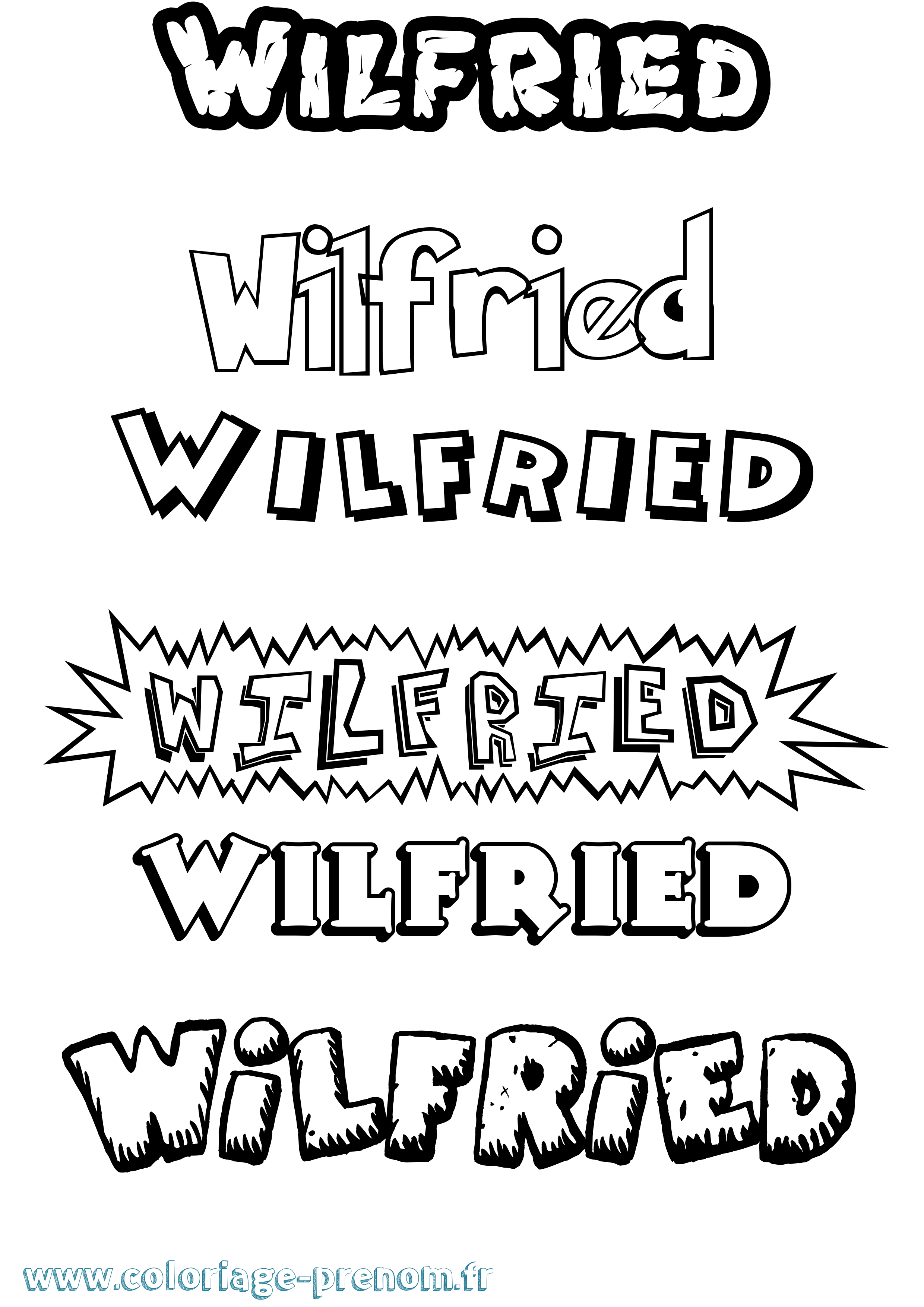 Coloriage prénom Wilfried