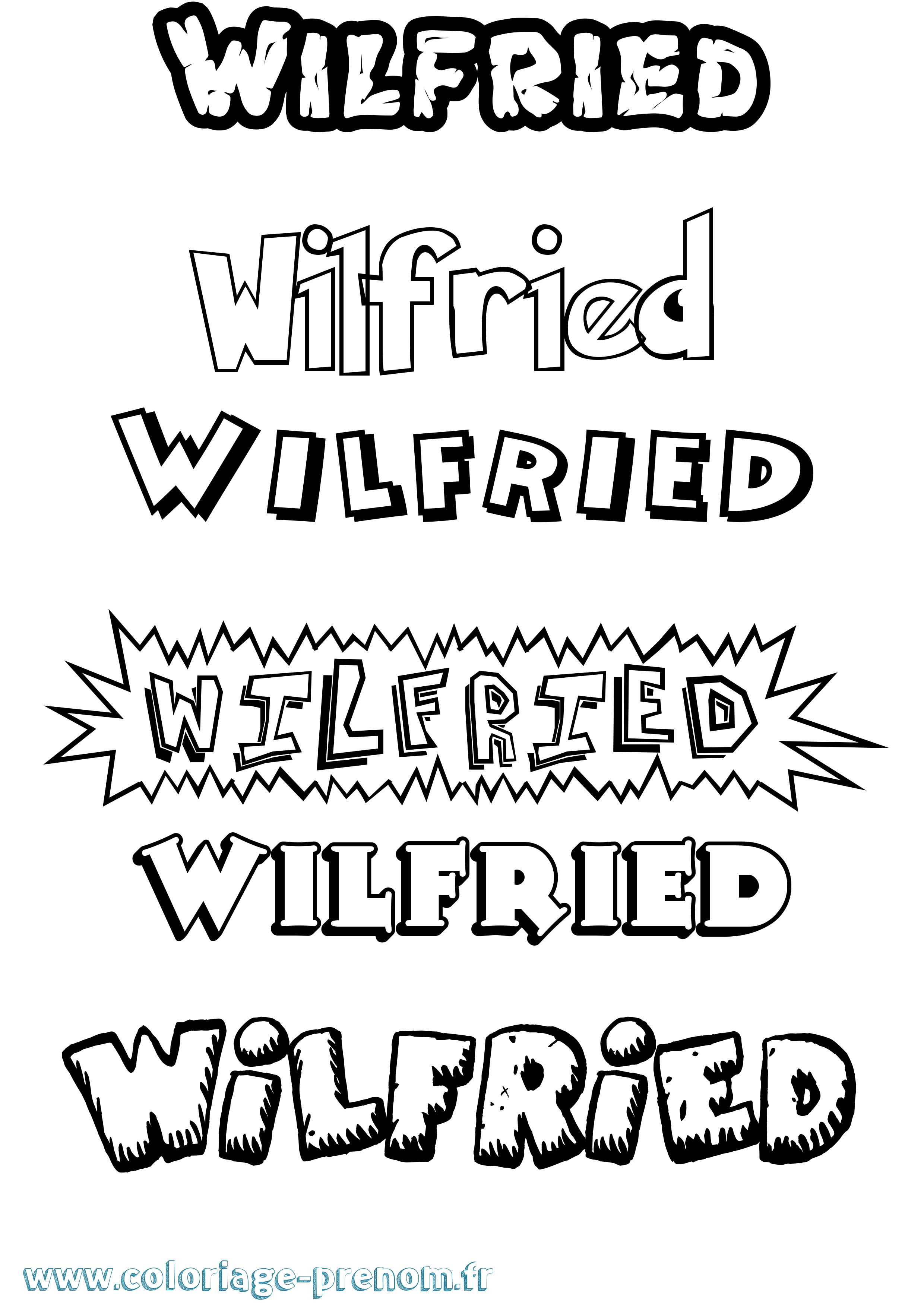 Coloriage Wilfried Coloriage prénom Wilfried