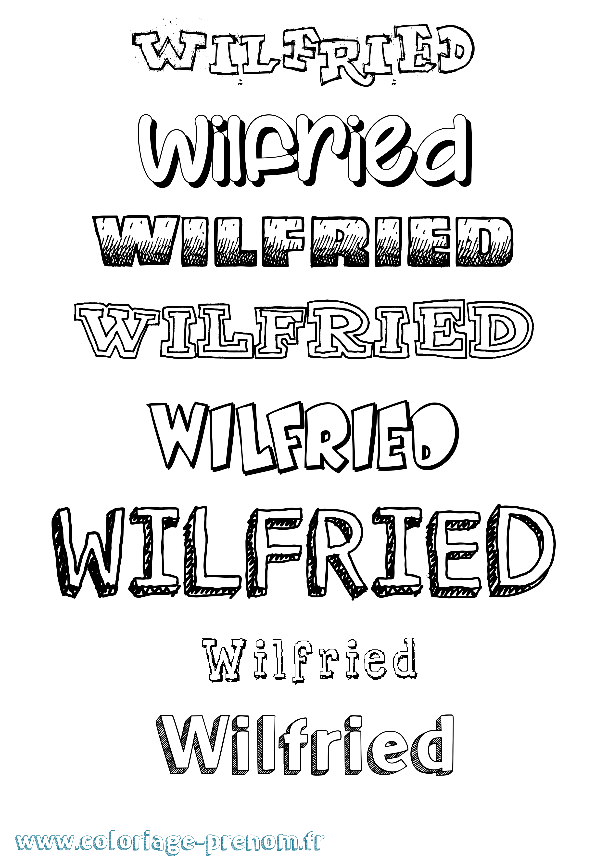 Coloriage Wilfried Coloriage prénom Wilfried