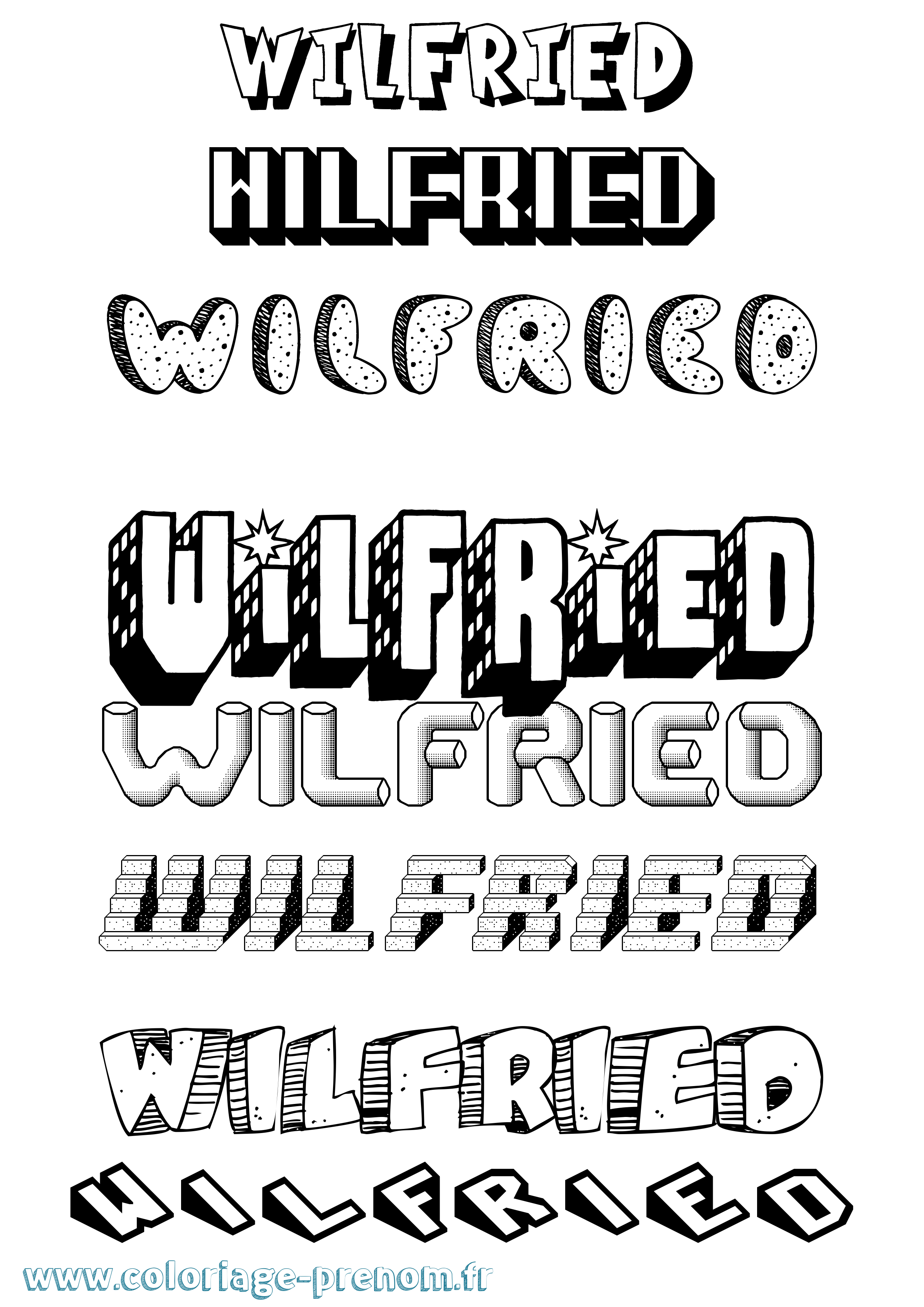 Coloriage Wilfried Coloriage prénom Wilfried