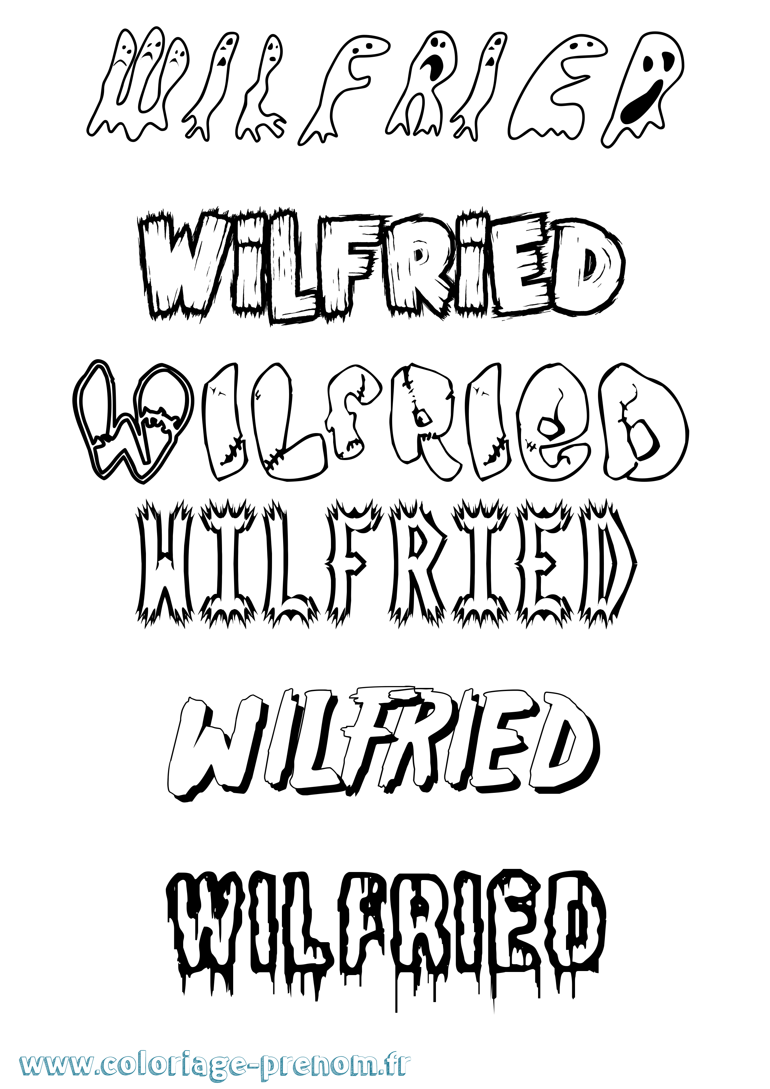 Coloriage Wilfried Coloriage prénom Wilfried