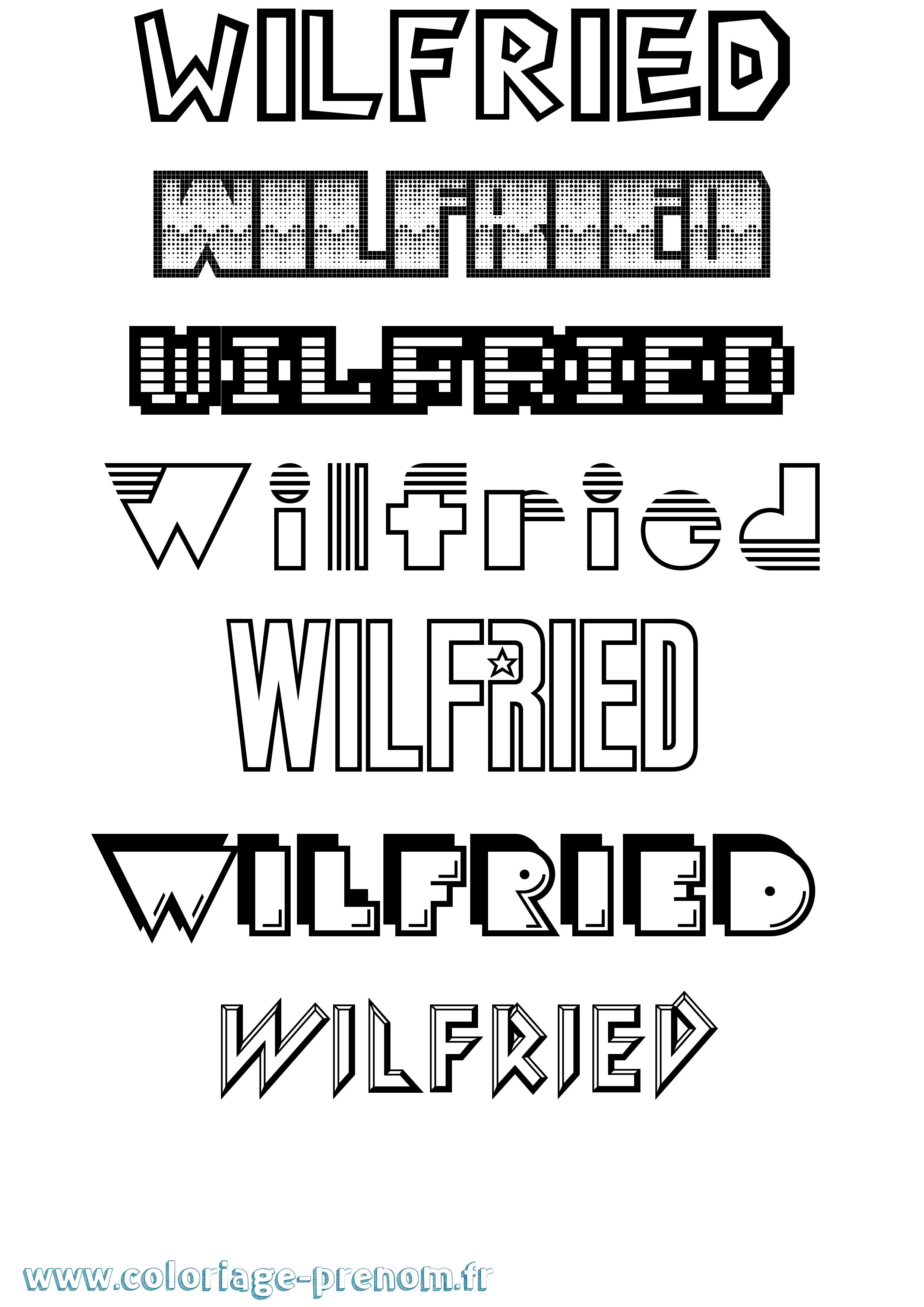 Coloriage Wilfried Coloriage prénom Wilfried