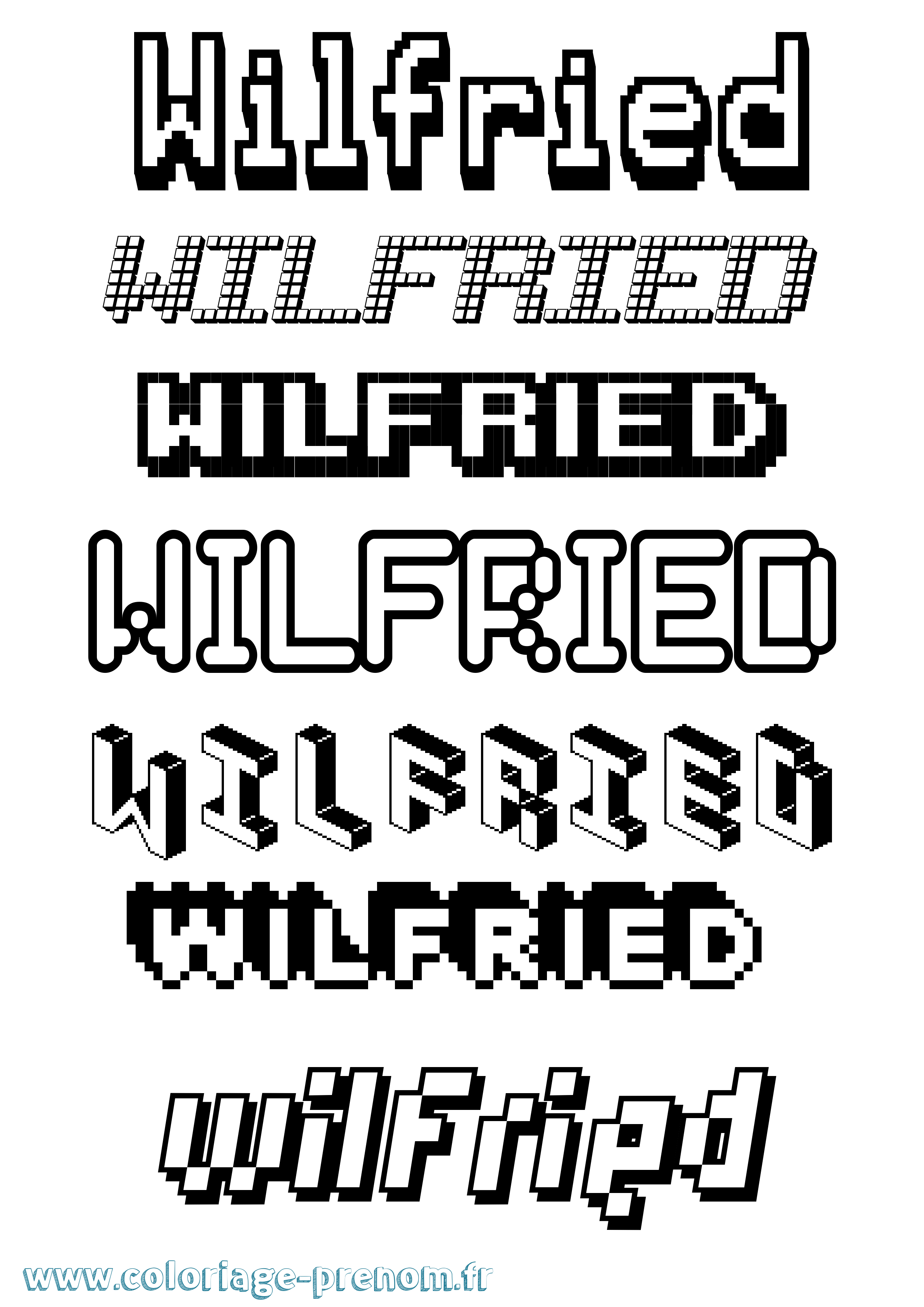 Coloriage Wilfried Coloriage prénom Wilfried