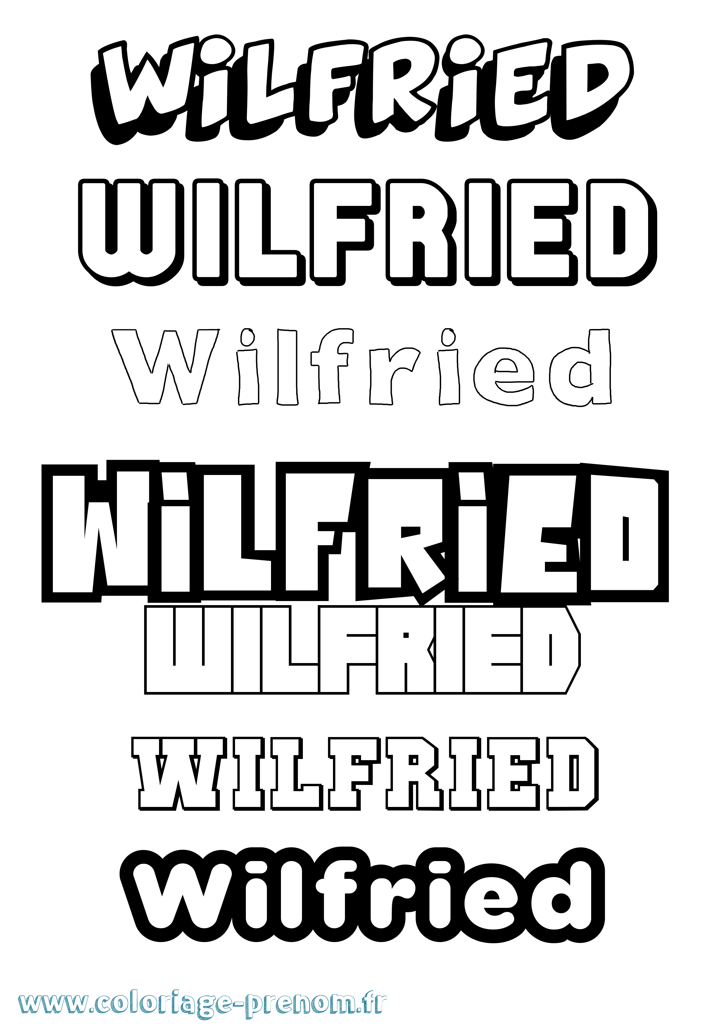 Coloriage Wilfried Coloriage prénom Wilfried