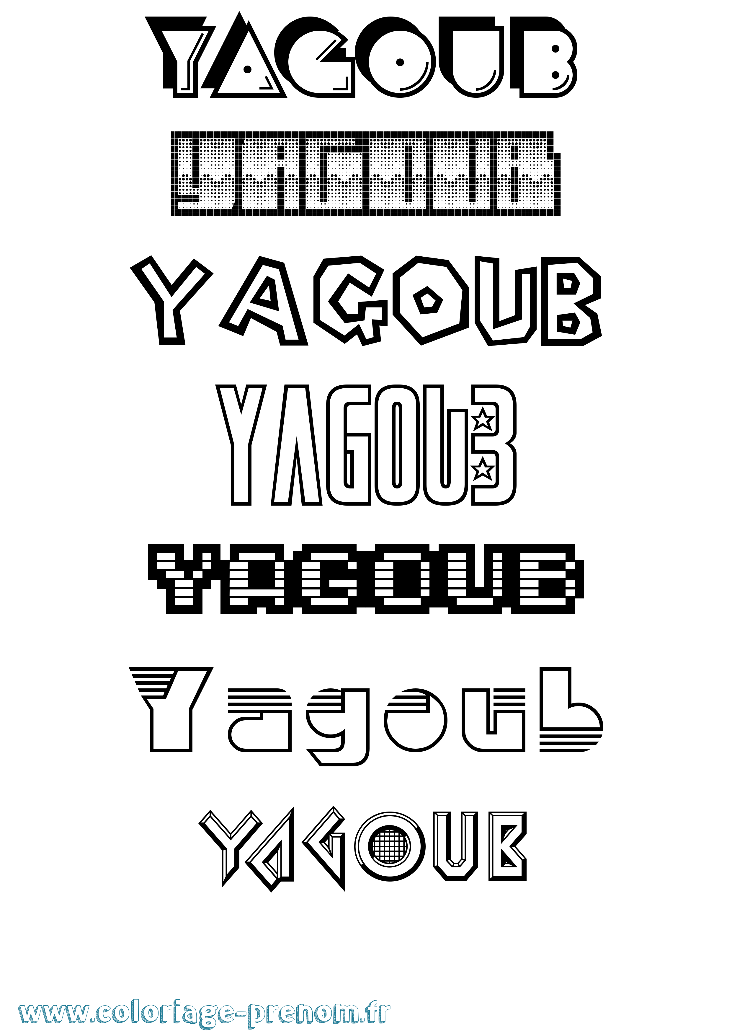 Coloriage Yagoub Jeux Vidéos Coloriage prénom Yagoub Jeux Vidéos