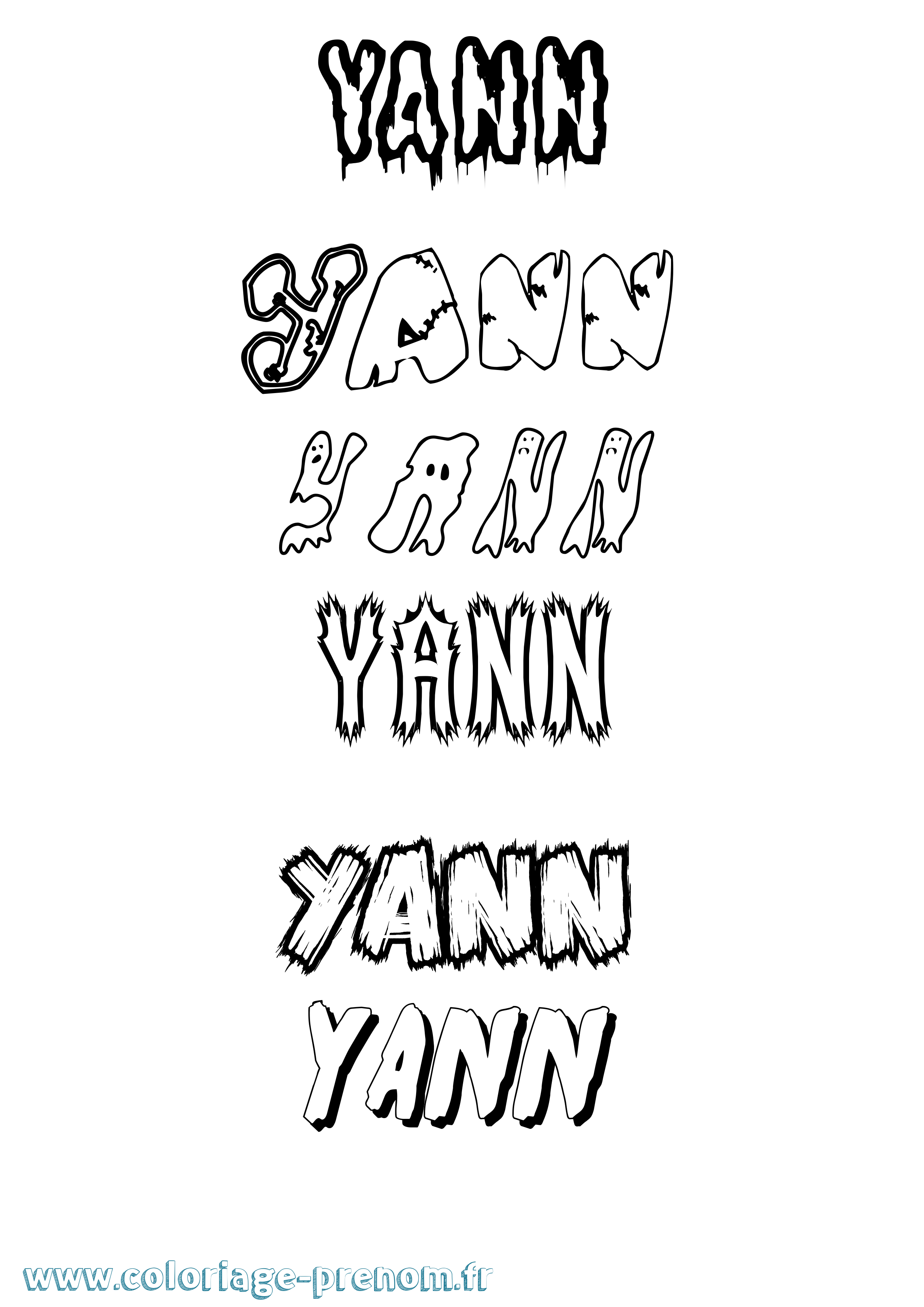Coloriage du prénom Yann : à Imprimer ou Télécharger facilement