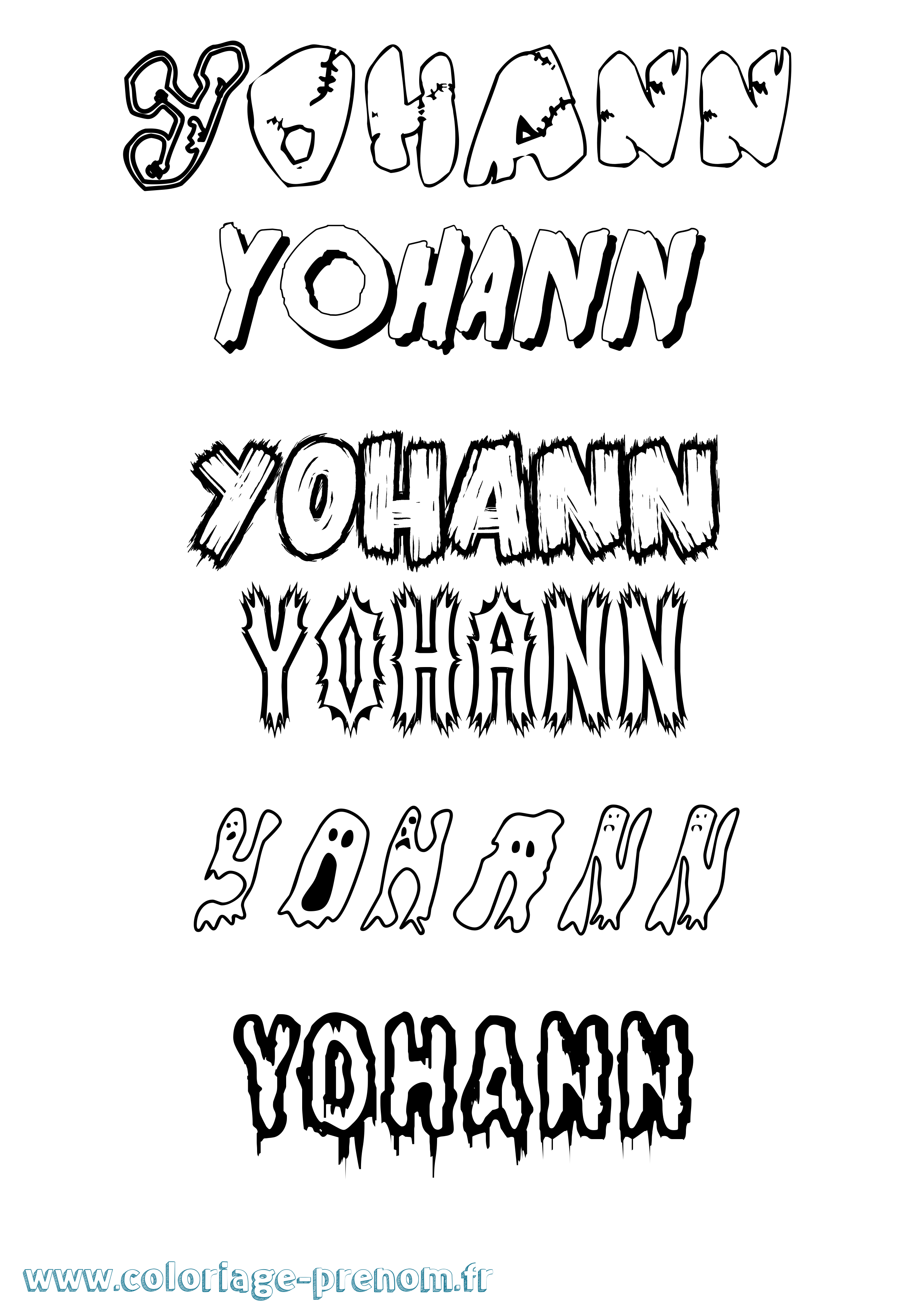 Coloriage Yohann Coloriage prénom Yohann