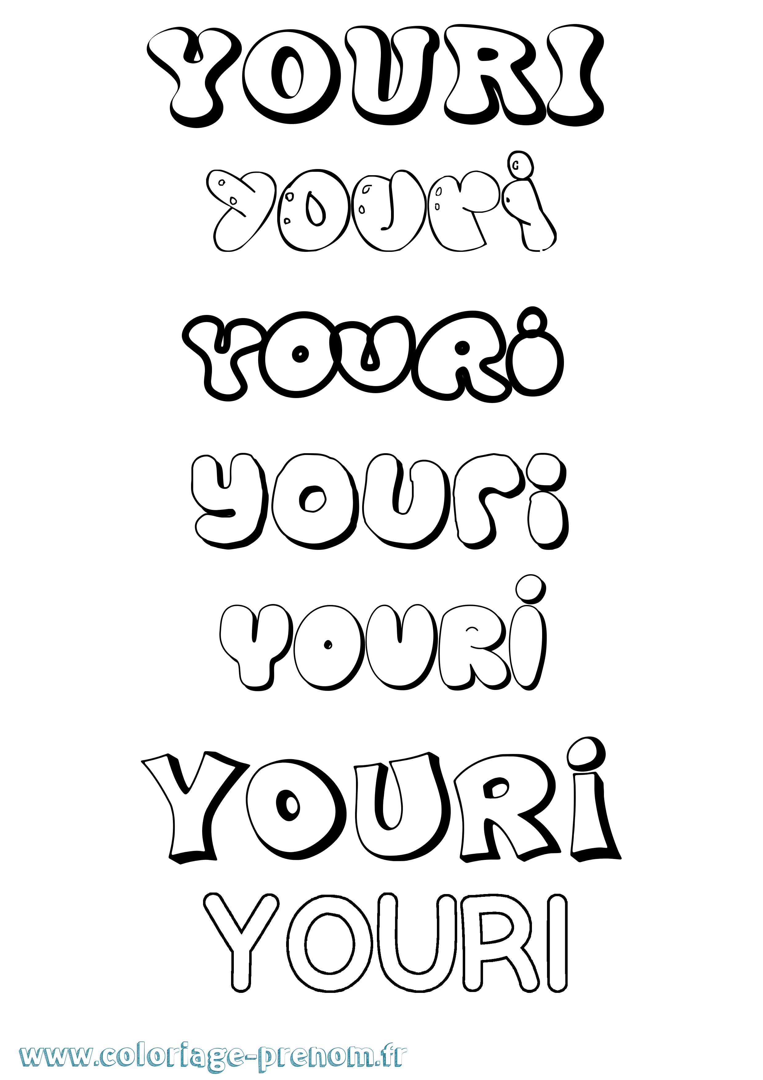Coloriage Youri Coloriage prénom Youri