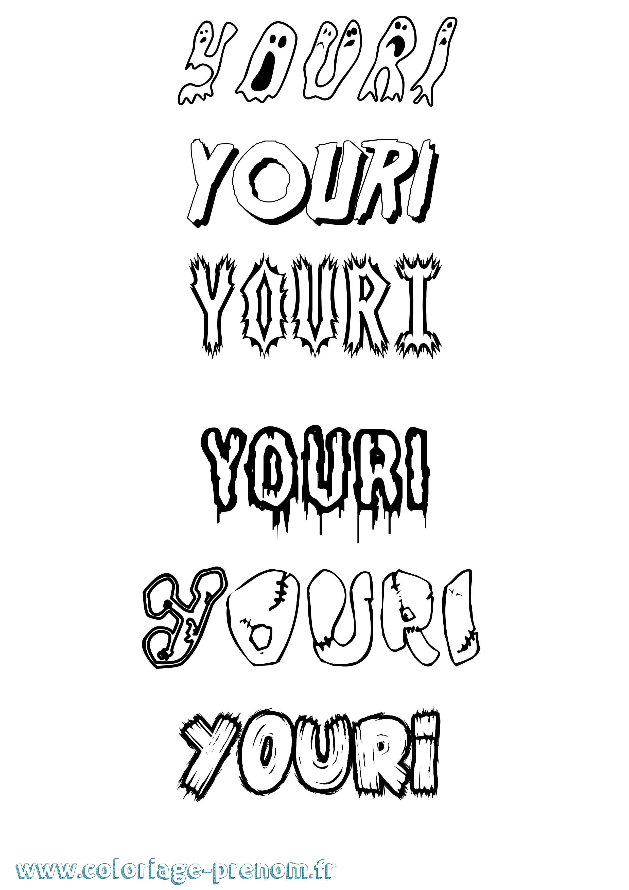 Coloriage Youri Coloriage prénom Youri