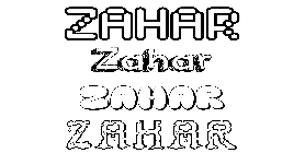 Coloriage Zahar