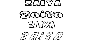 Coloriage Zaiya