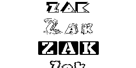Coloriage Zak