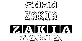 Coloriage Zakia