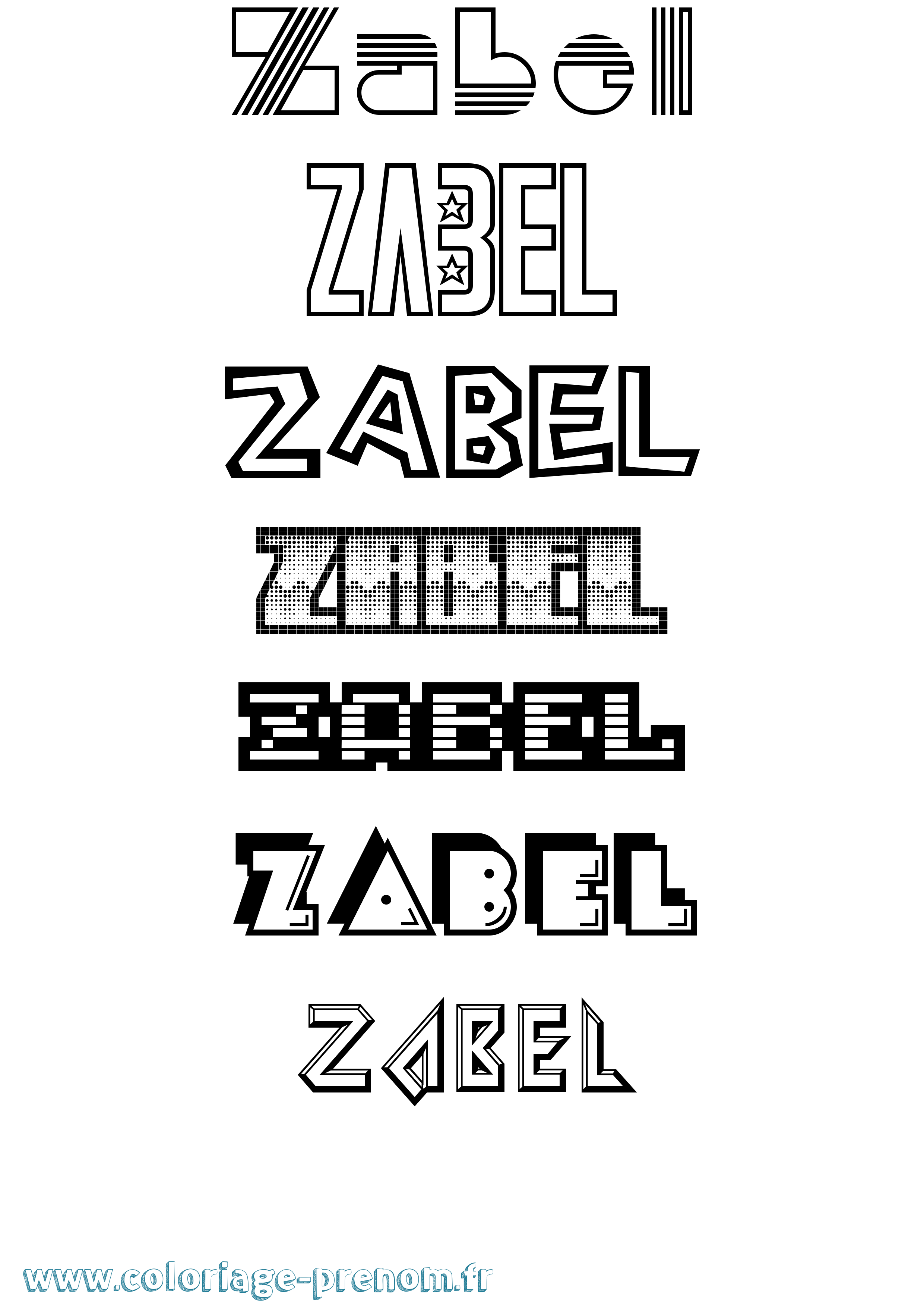 Coloriage Zabel Jeux Vidéos Coloriage prénom Zabel Jeux Vidéos