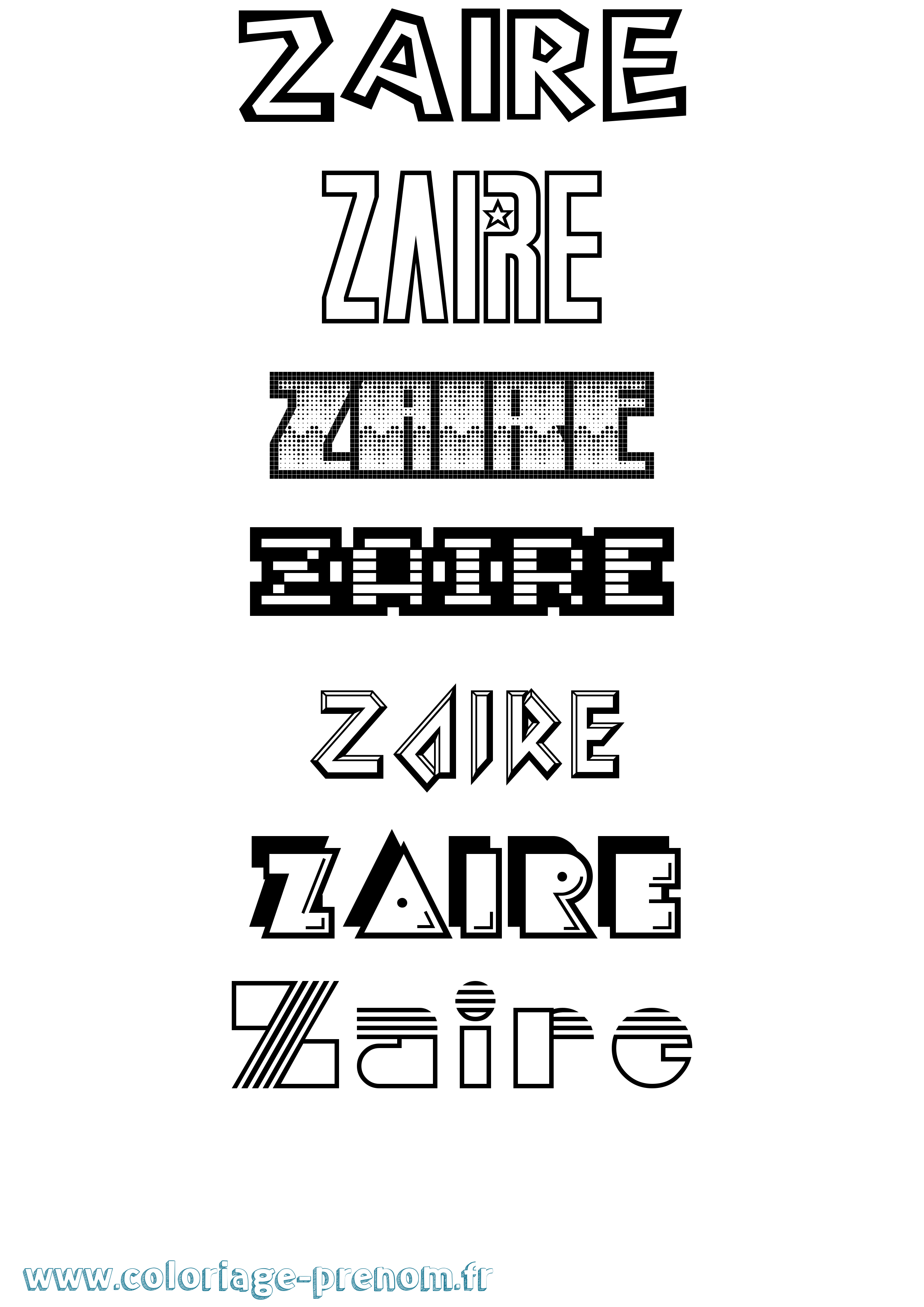 Coloriage Zaire Jeux Vidéos Coloriage prénom Zaire Jeux Vidéos