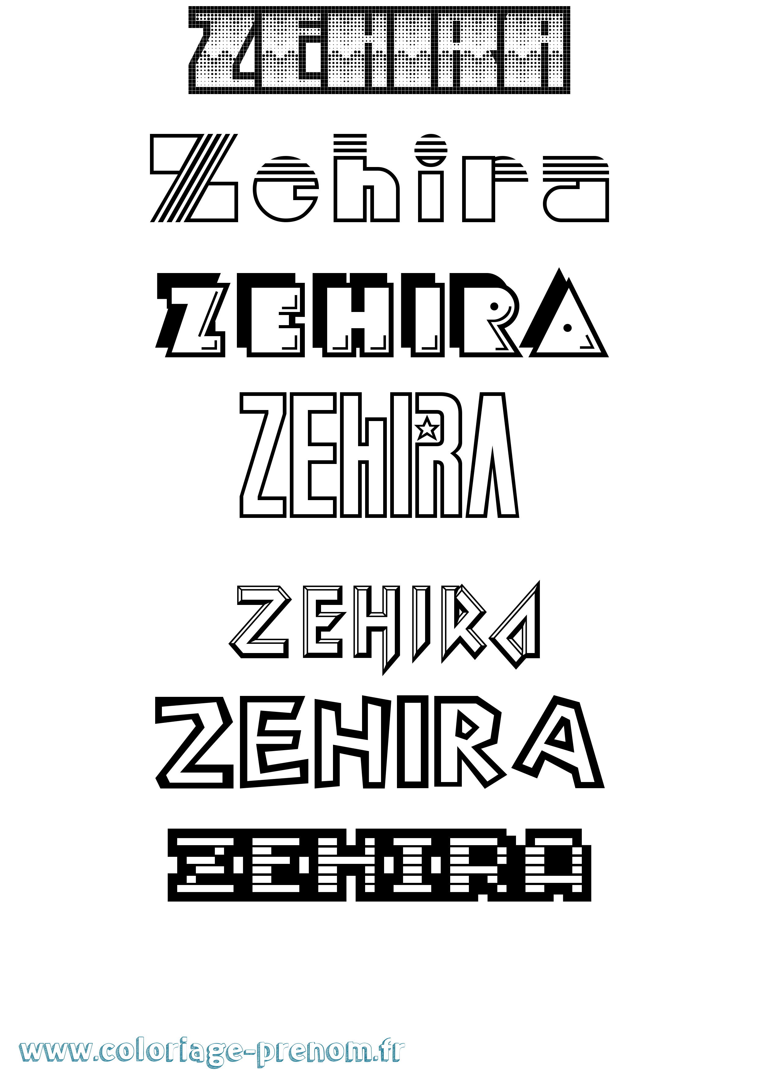 Coloriage Zehira Jeux Vidéos Coloriage prénom Zehira Jeux Vidéos