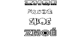 Coloriage Zhoé