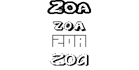 Coloriage Zoa