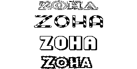 Coloriage Zoha