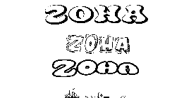 Coloriage Zoha