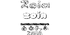 Coloriage Zoia