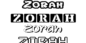 Coloriage Zorah