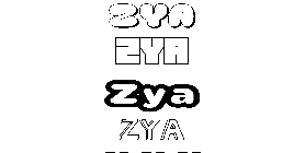 Coloriage Zya