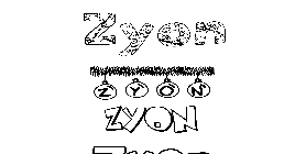 Coloriage Zyon